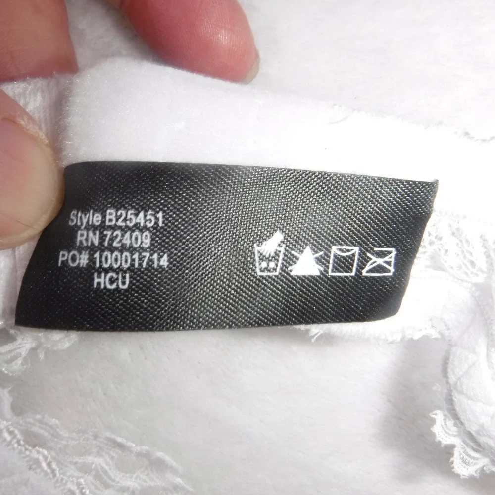 Rene Rofe White Lace Extreme Push Up Bra 36B Underwire B25451 NEW - Picture 6 of 9
